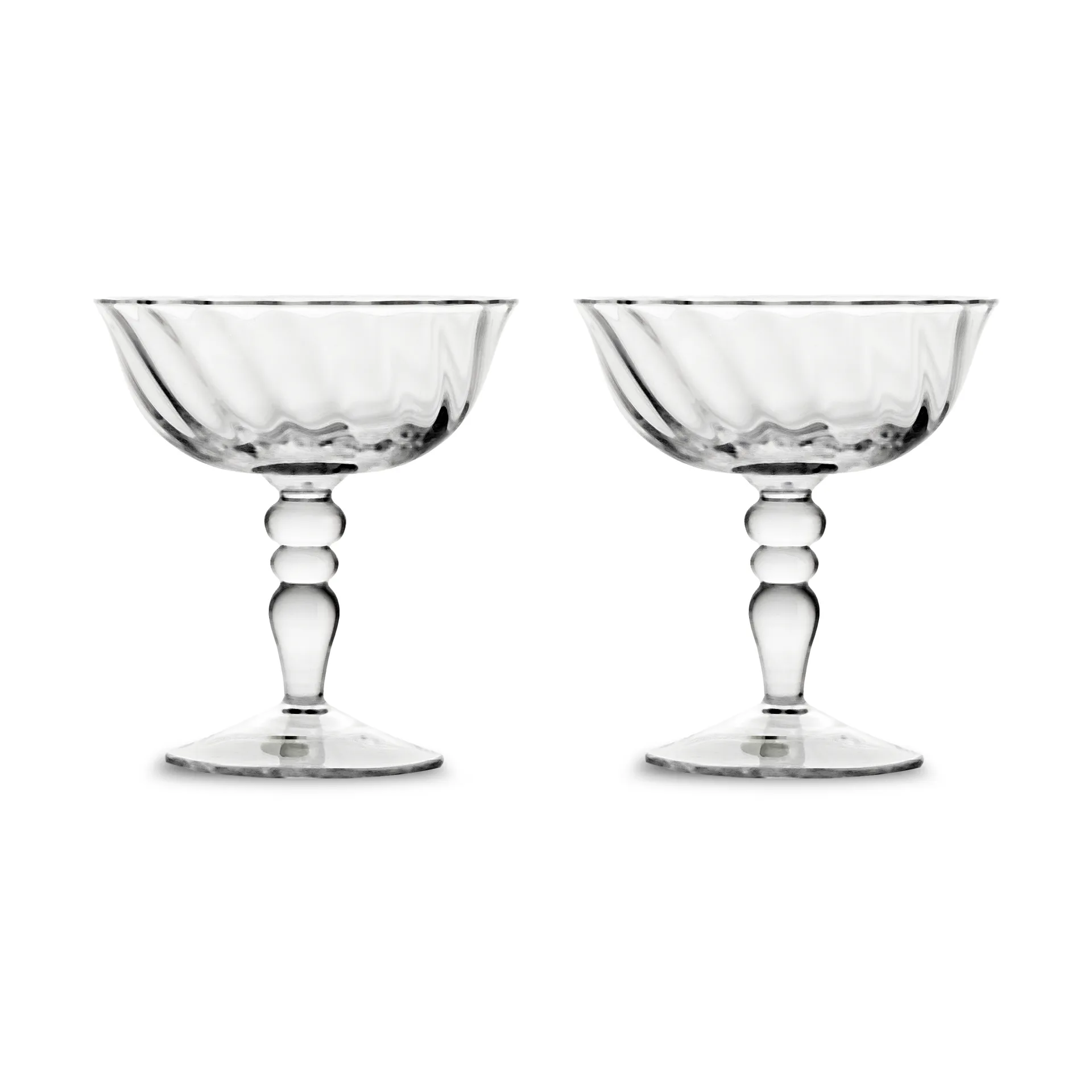 Coupe à champagne italienne Opacity 15 cl lot de 2, Clair Byon
