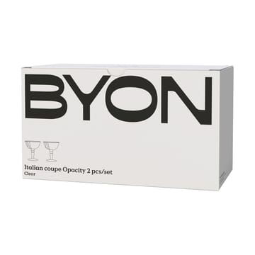 Coupe à champagne italienne Opacity 15 cl lot de 2 - Clair - Byon