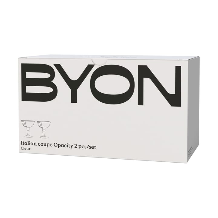 Coupe à champagne italienne Opacity 15 cl lot de 2, Clair Byon
