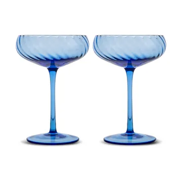 Coupe à champagne Opacity 30 cl lot de 2 - Bleu - Byon