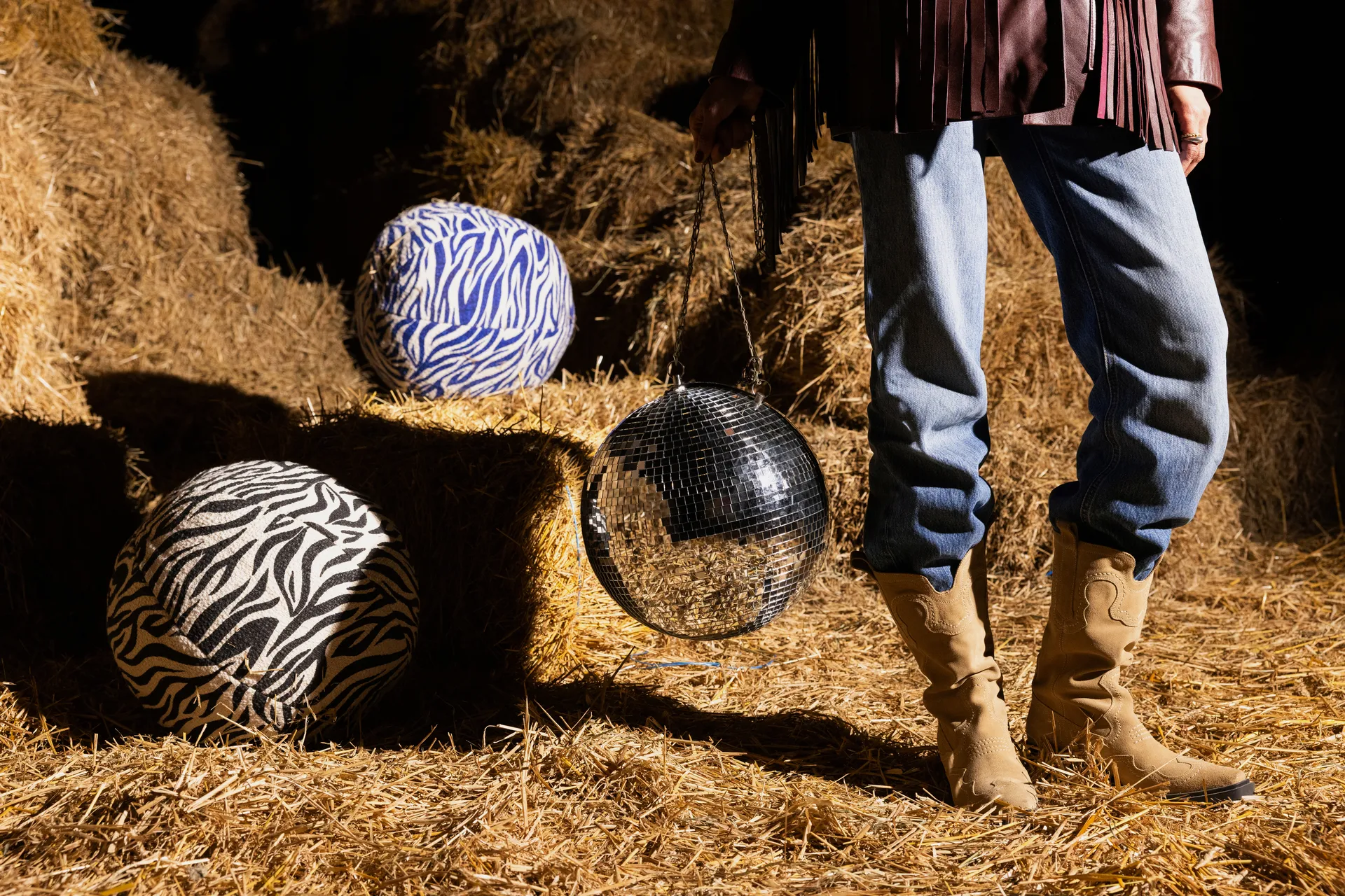 Coussin Anima M 50x50 cm, Zebra-bleu Byon
