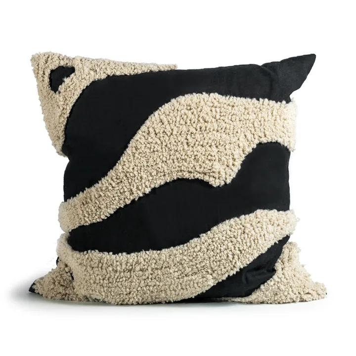 Coussin Fluffy 50x50 cm - Black-beige, 50x50 cm - Byon