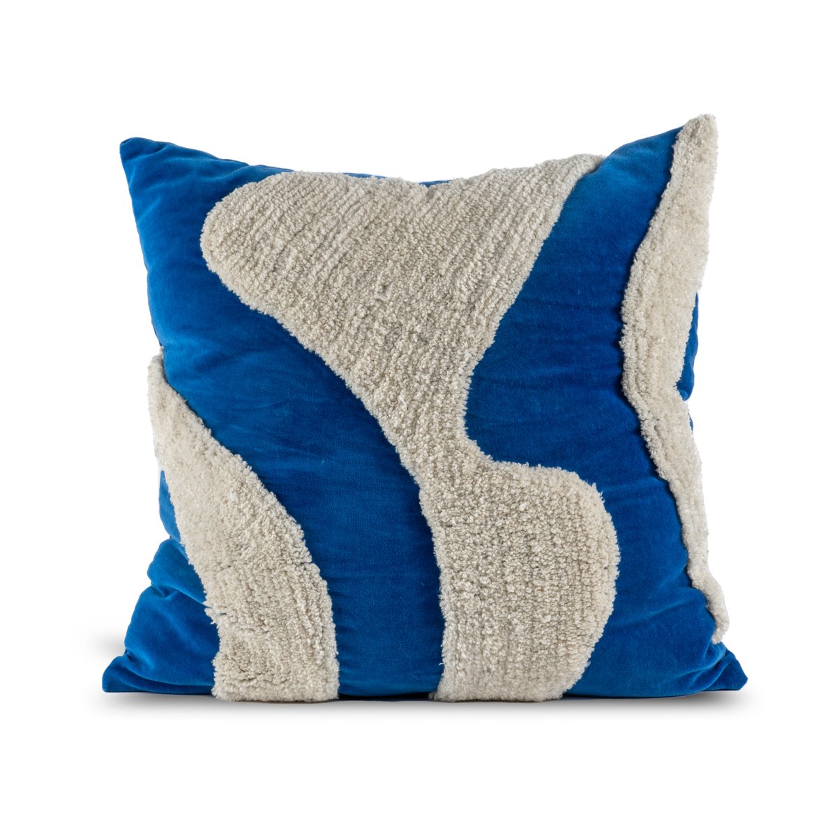 Byon Coussin Fluffy 50x50 cm Blue-beige | Design Scandinave | Coussins | Bleu