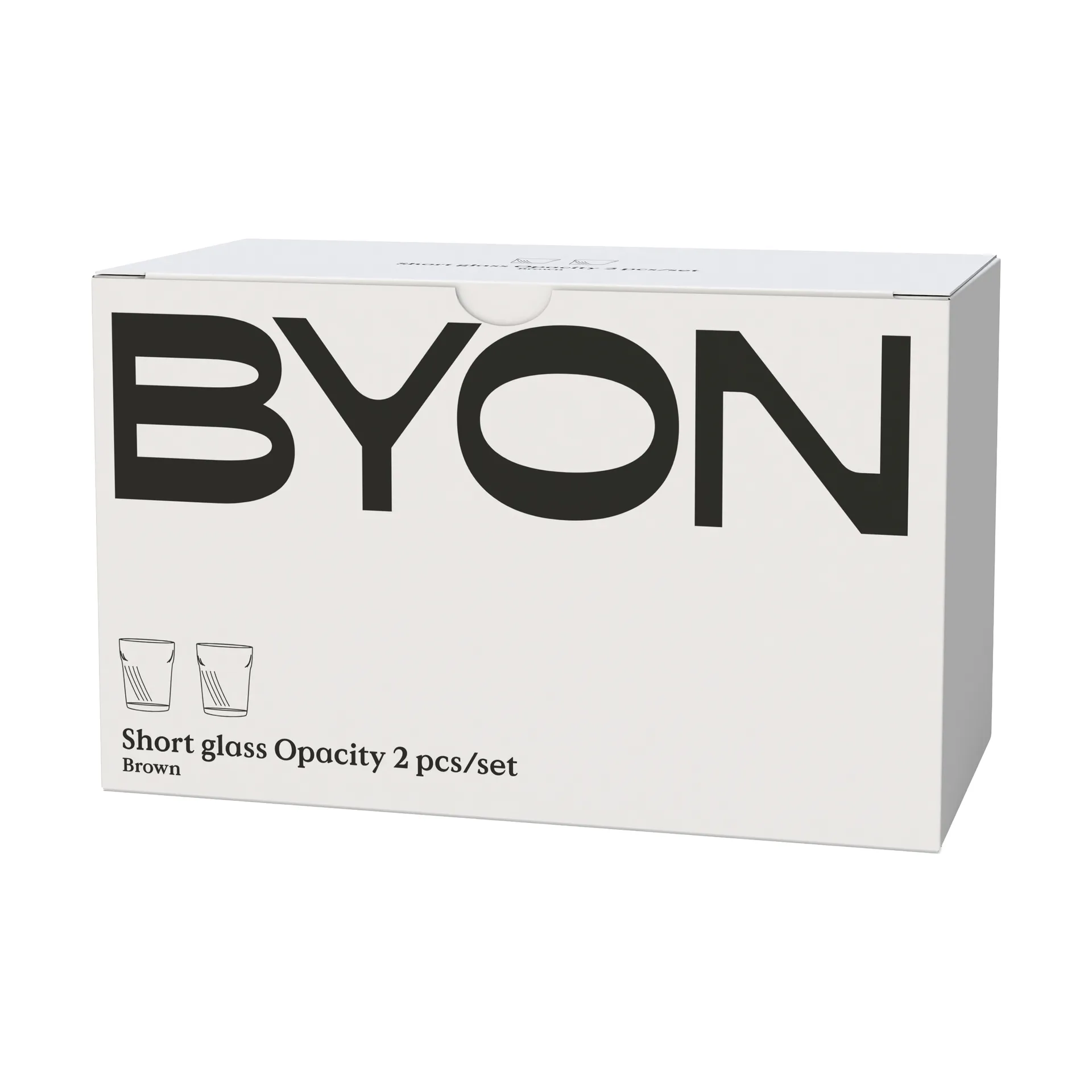 Gobelet Opacity 30 cl lot de 2, Marron Byon