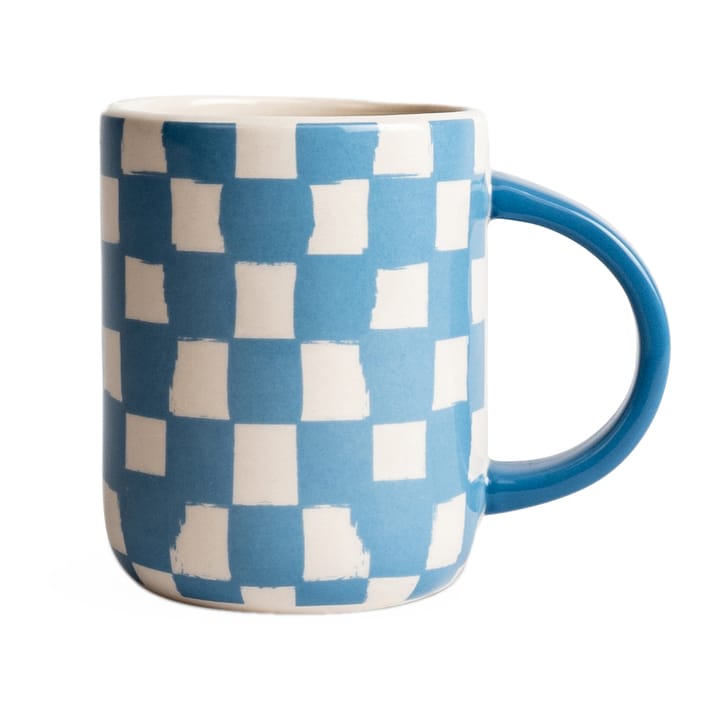 Mug Liz à carreaux 28 cl - Bleu-blanc - Byon