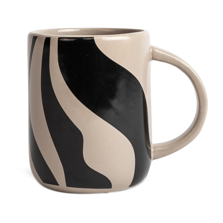 Mug Liz zébré 28 cl - Beige-noir - Byon