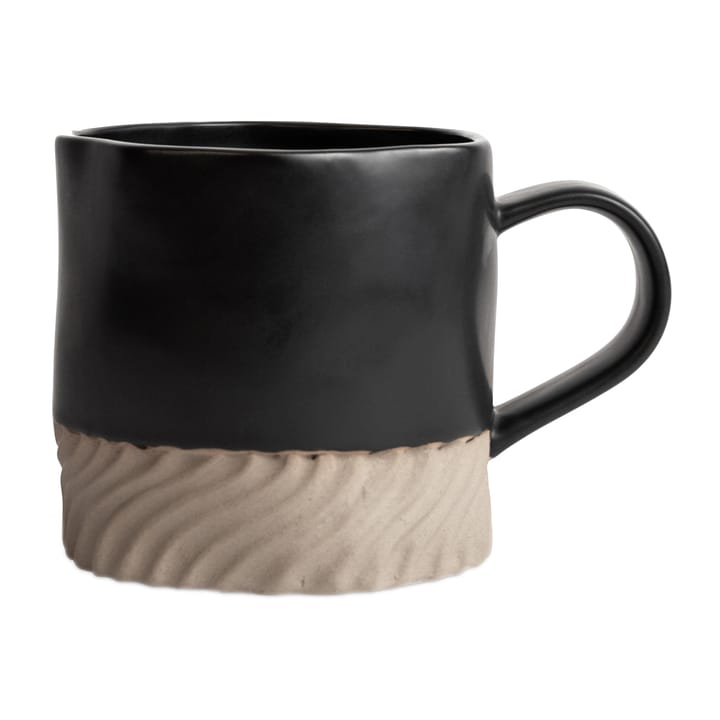 Mug Swirl 38 cl - Noir-beige - Byon