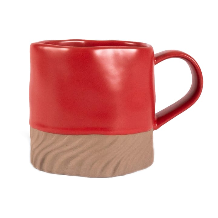 Mug Swirl 38 cl - Rouge-beige - Byon