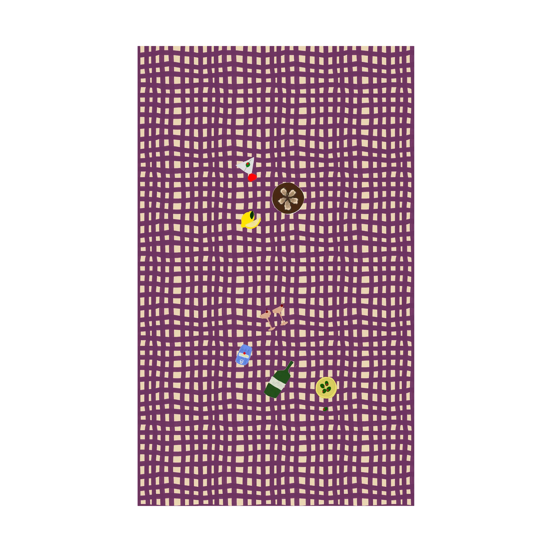 Nappe Sera, Prune (violet), 150x280 cm Byon