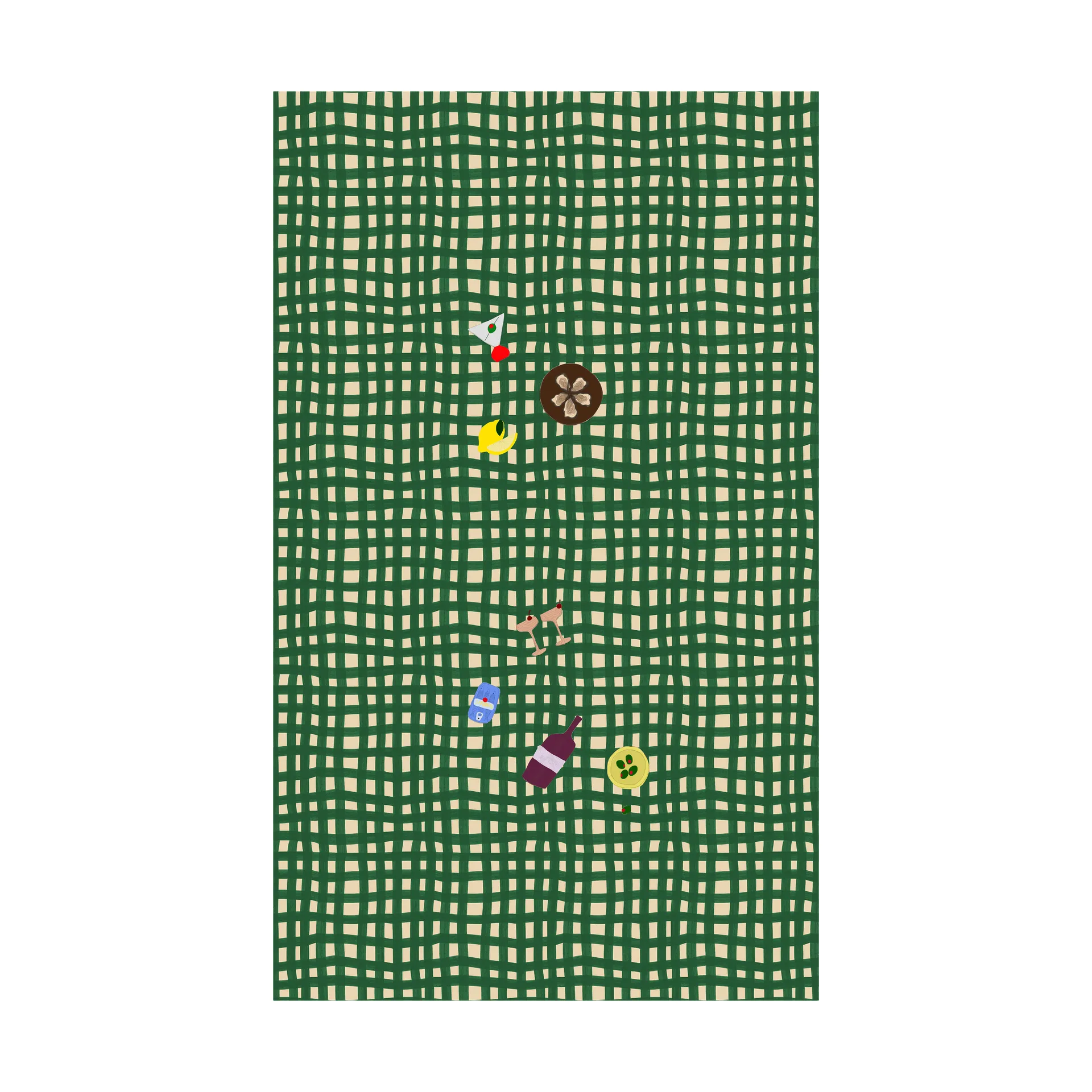Nappe Sera, Vert, 150x280 cm Byon