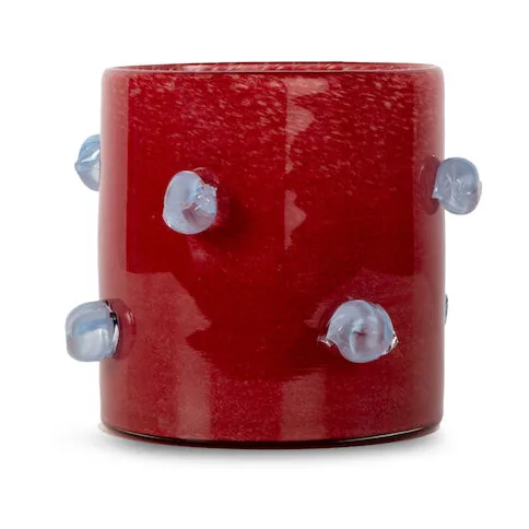 Photophore Arlo M Ø15 cm, Bordeaux-bleu clair Byon