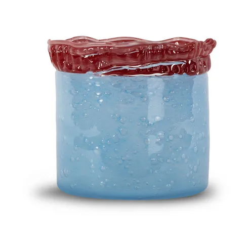 Photophore Lara M 15 cm, Bleu clair Byon