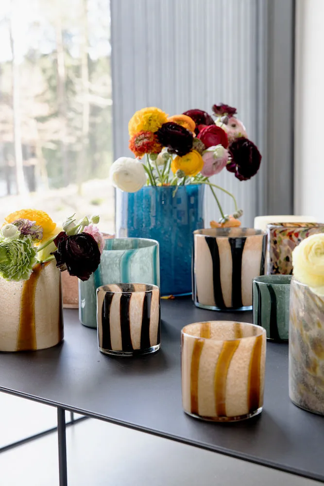 Photophore-Vase Calore M Ø15cm, Brown-beige Byon