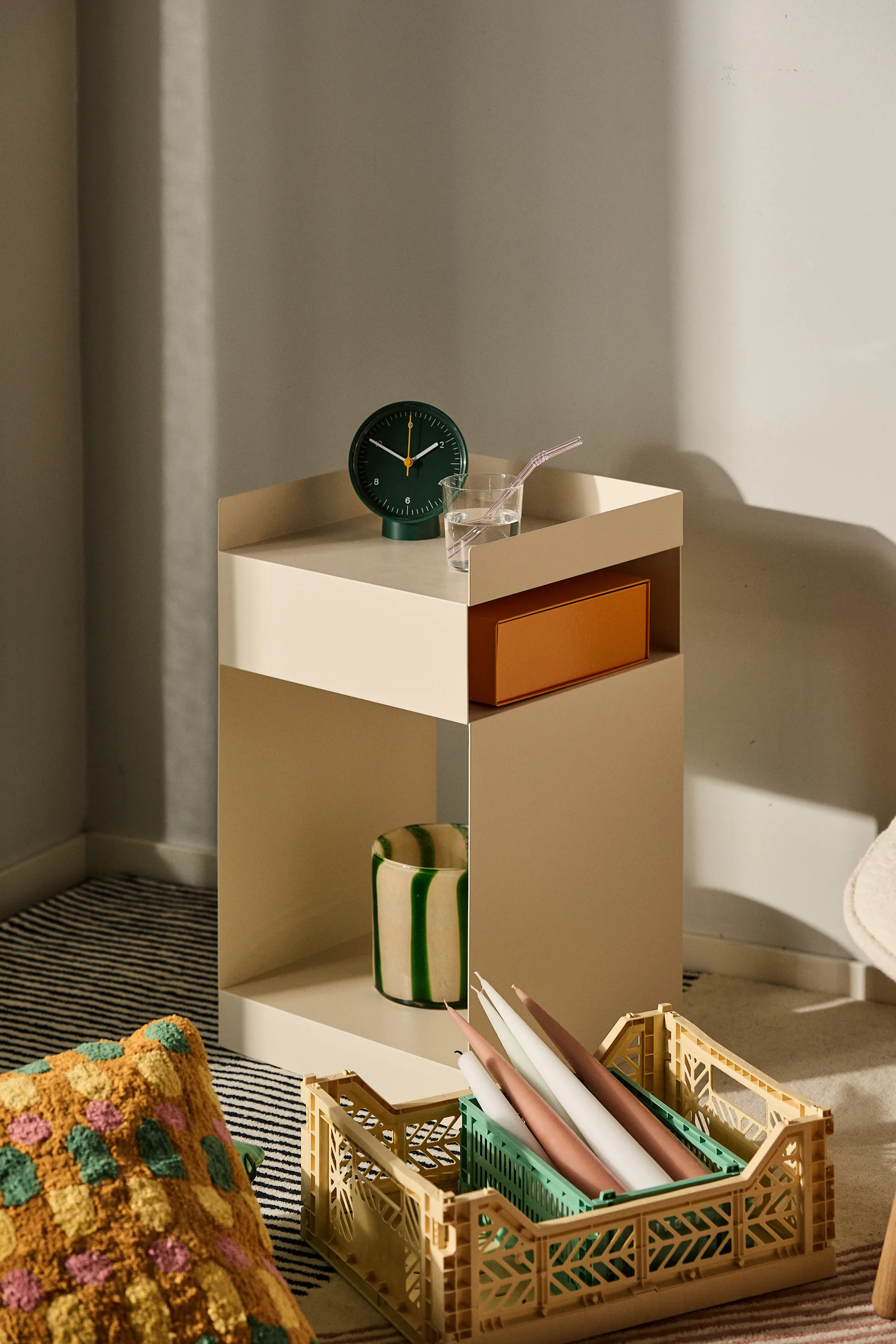 Photophore-Vase Calore M Ø15cm, Green-beige Byon