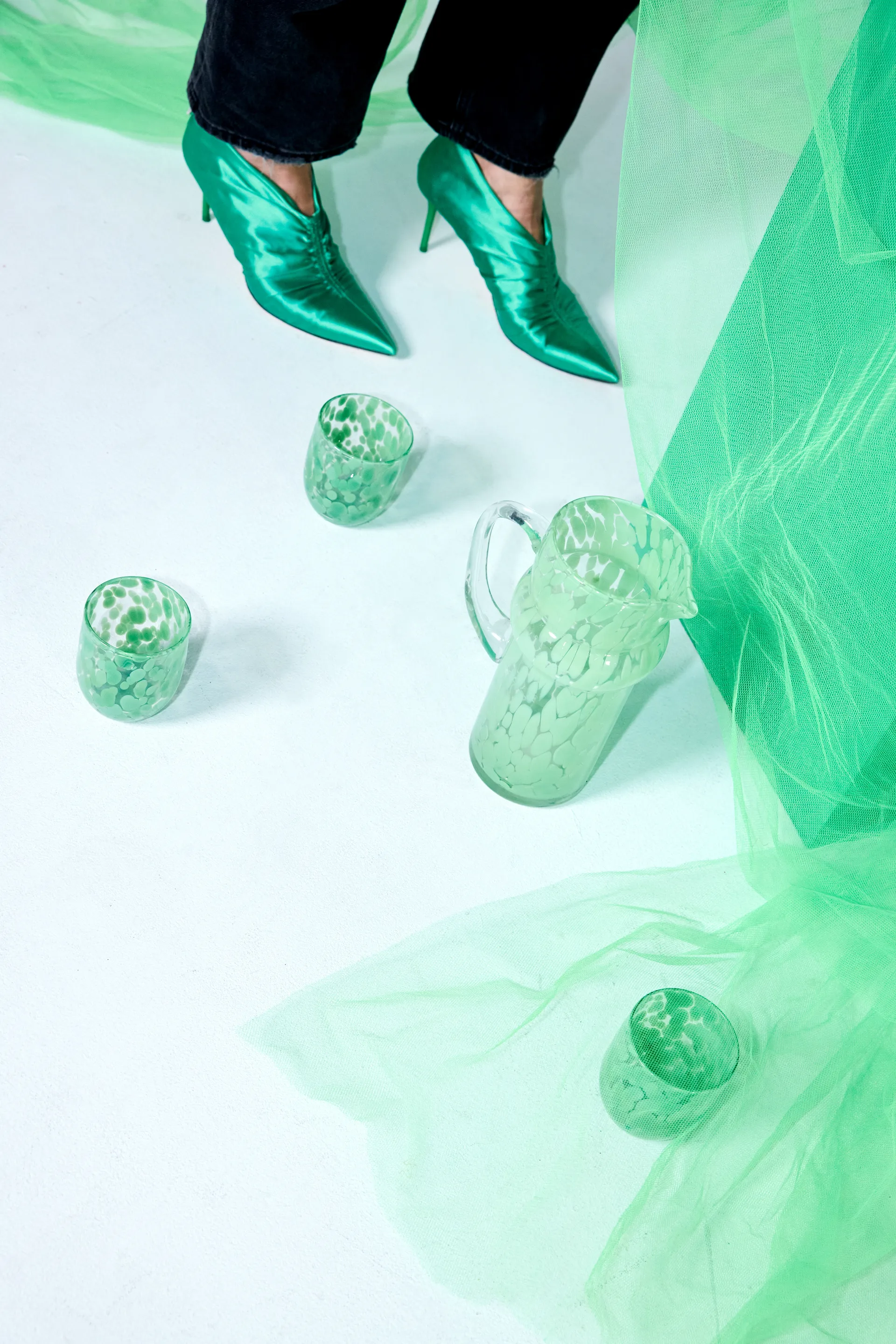 Pichet Messy haut 1,5 l, Vert Byon