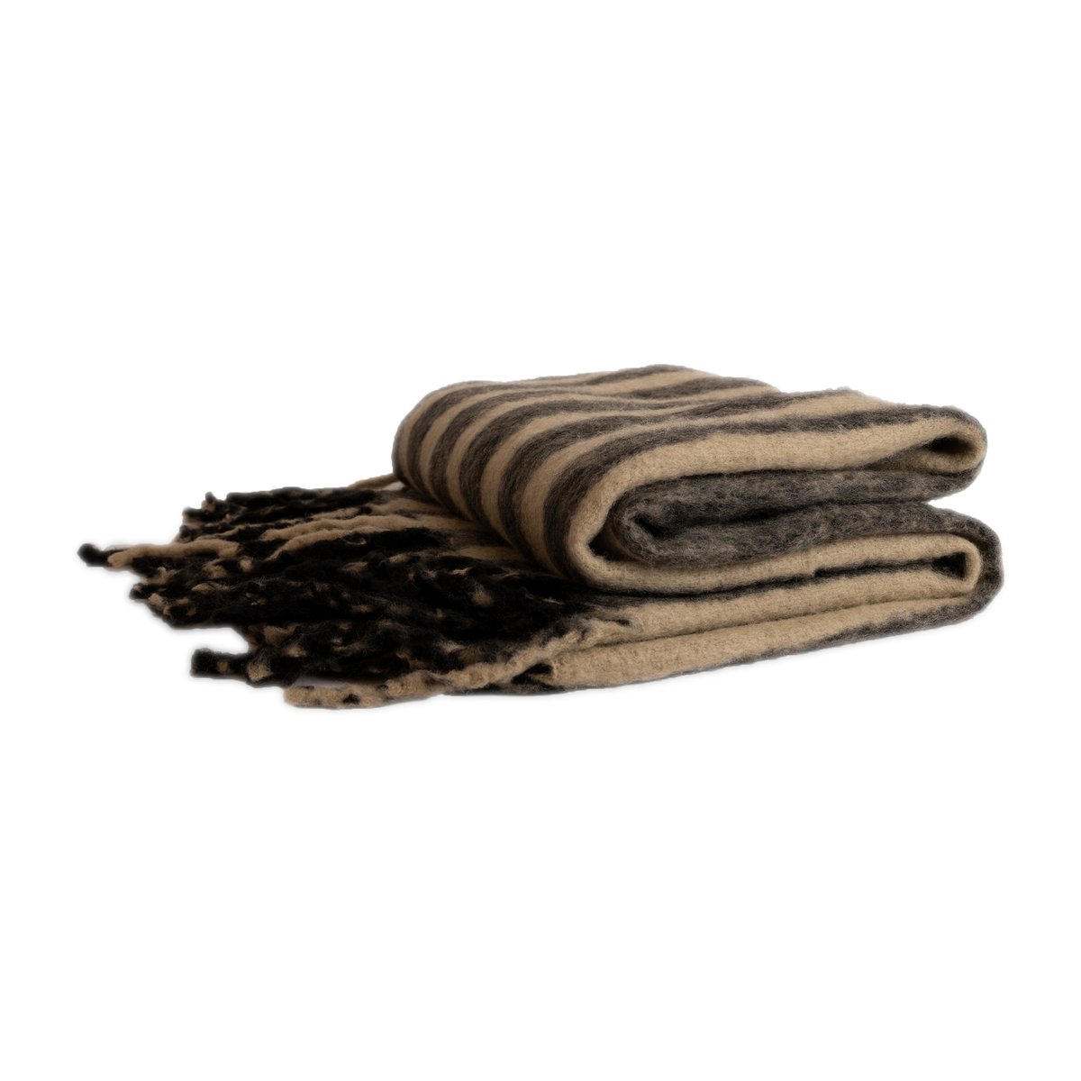 Byon Plaid Edien 125x150 cm Noir-beige | Design Scandinave | Plaids & couvertures en laine | Noir