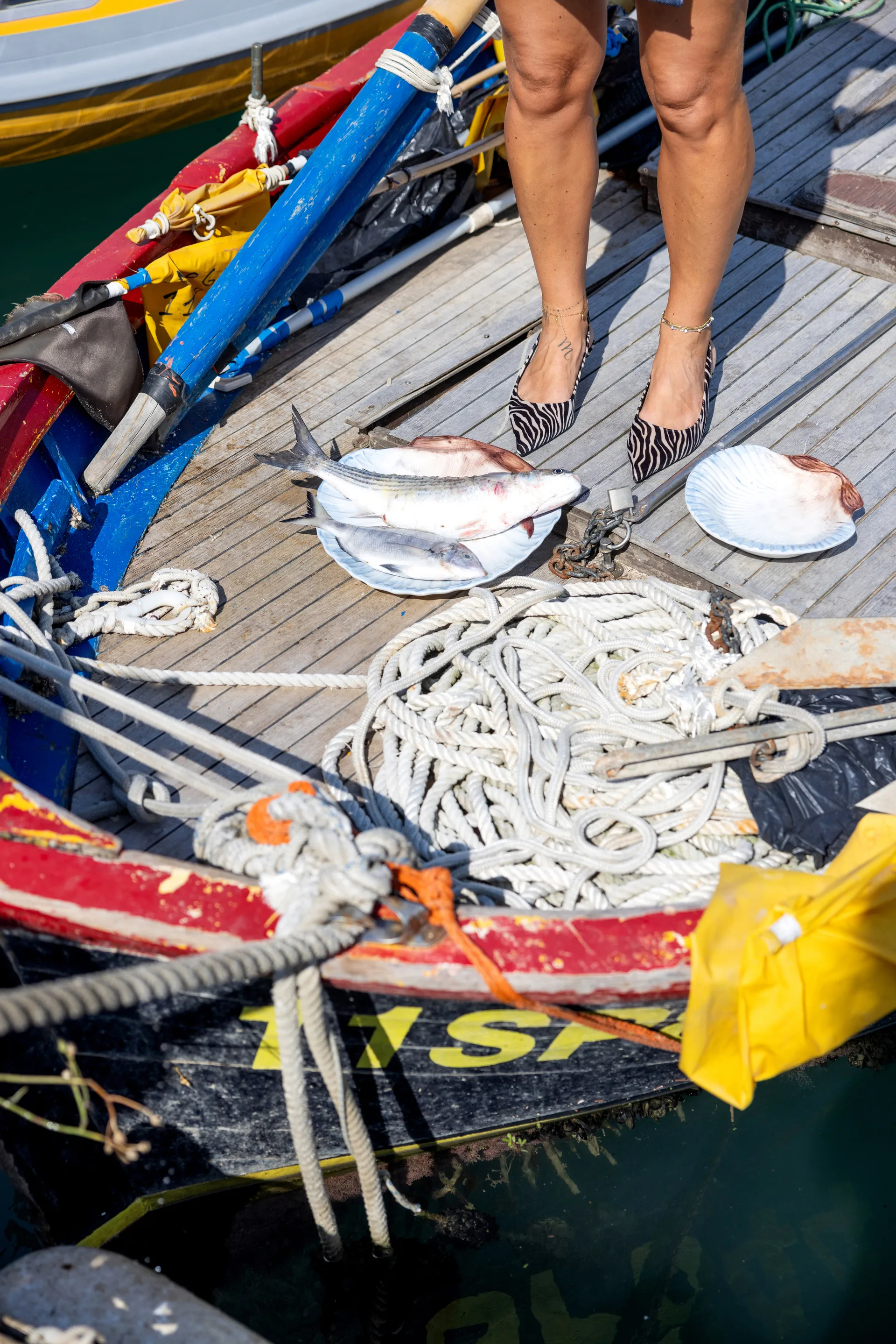 Plat de service Armona 32x32,5 cm, Bleu clair Byon