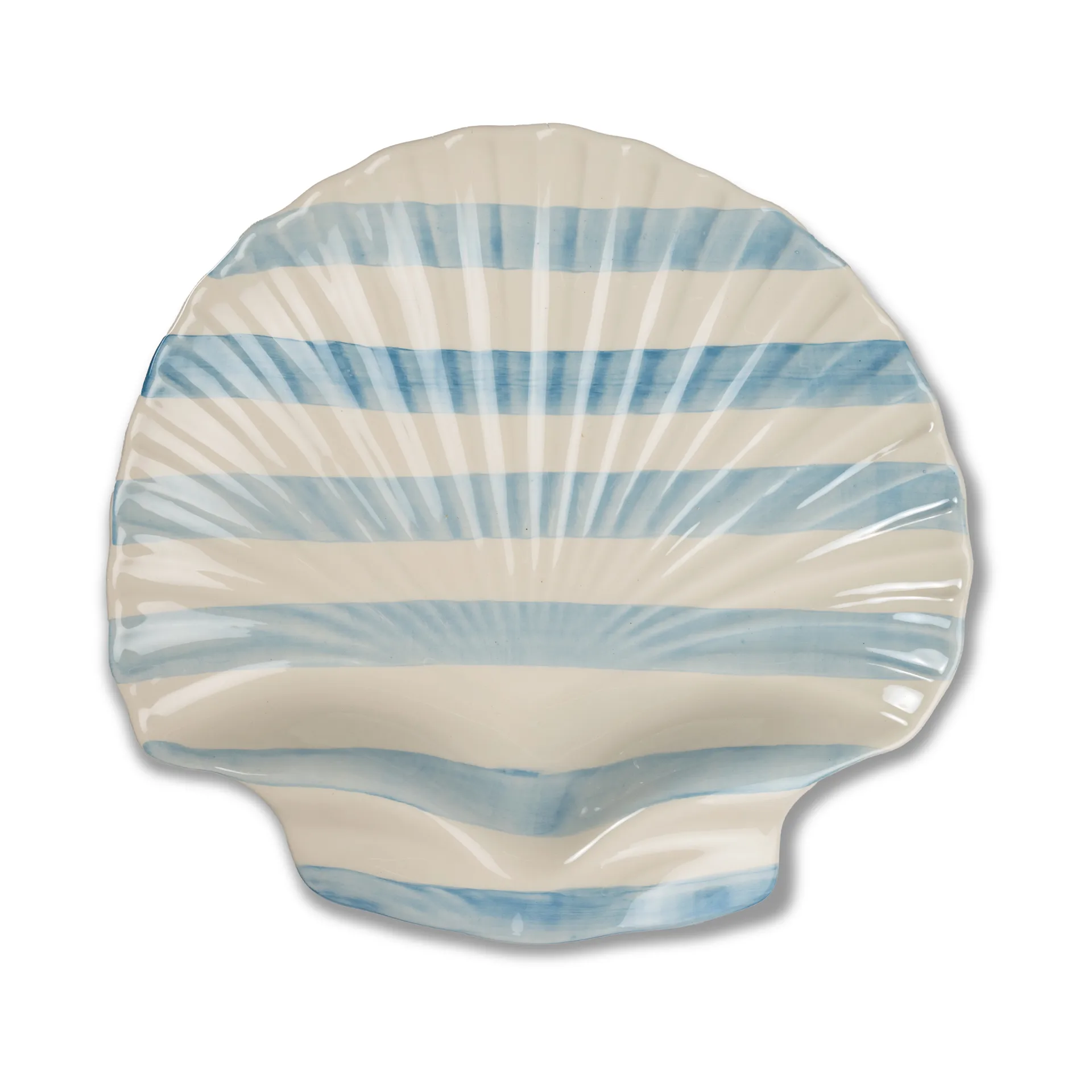 Plat de service Armona stripe 32x32,5 cm, Bleu clair-blanc Byon