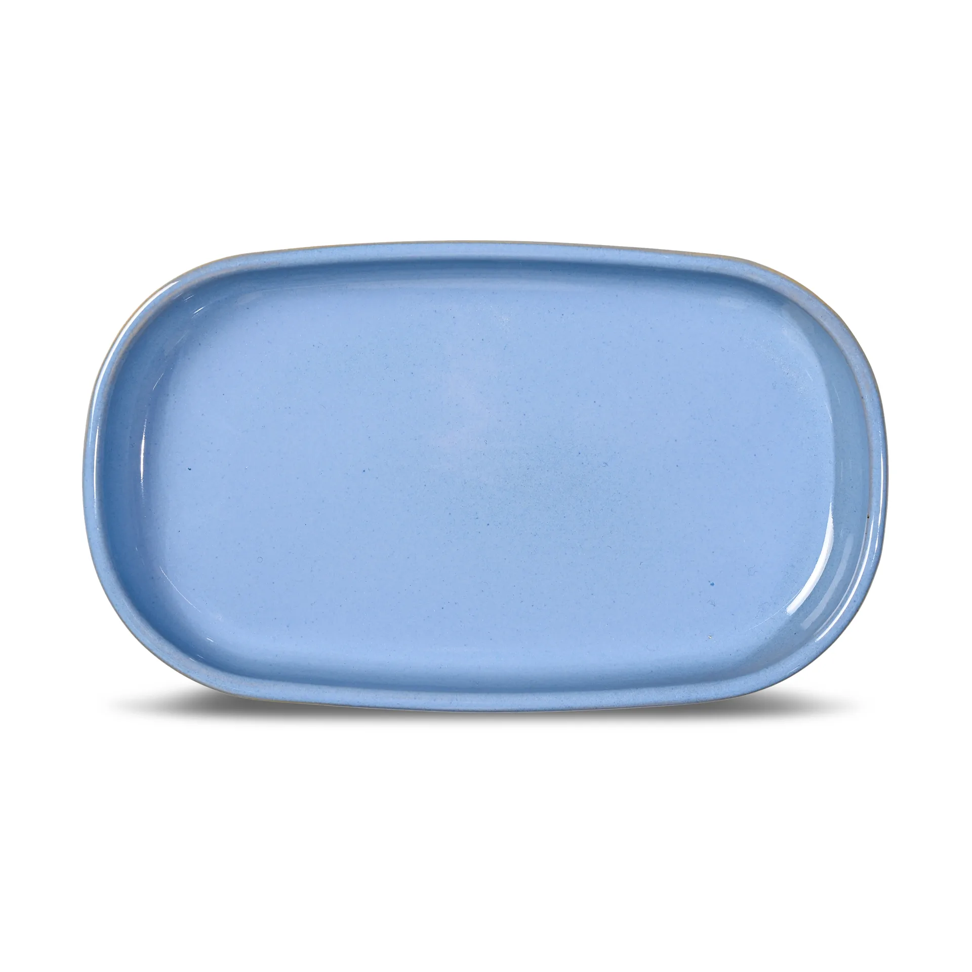 Plat de service Porto 18x30 cm, Bleu clair Byon