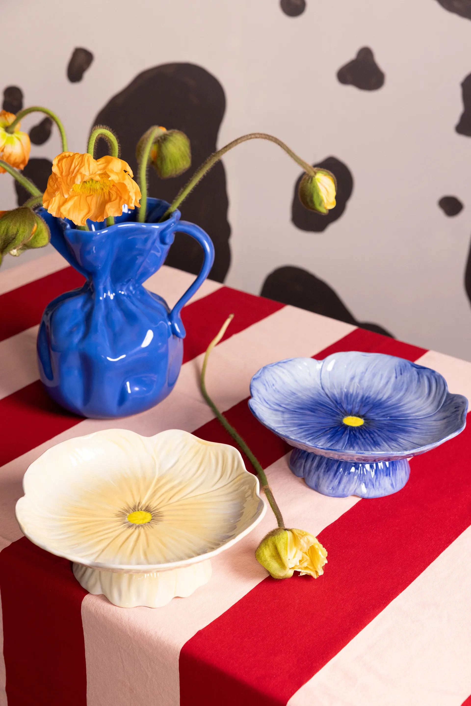 Plateau à gâteaux Poppy Ø26 cm, Beige Byon