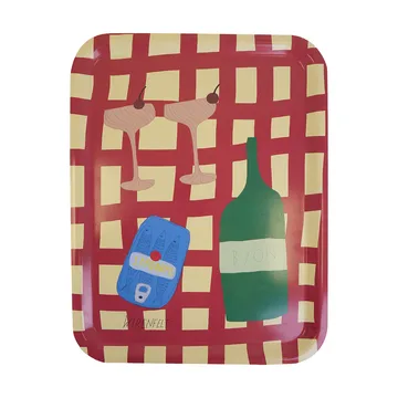 Plateau Sera - Rouge, 33x43 cm - Byon