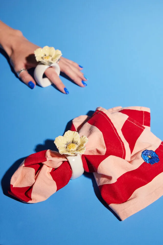 Porte-serviettes Poppy lot de 2, Beige Byon