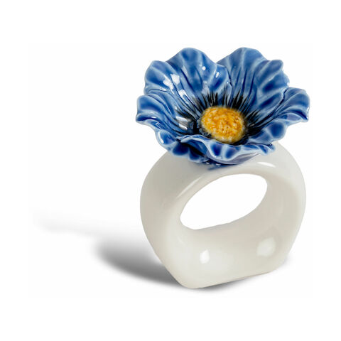 Byon Porte-serviettes Poppy lot de 2 Bleu | Design Scandinave | Porte-serviettes & ronds de serviettes | Bleu