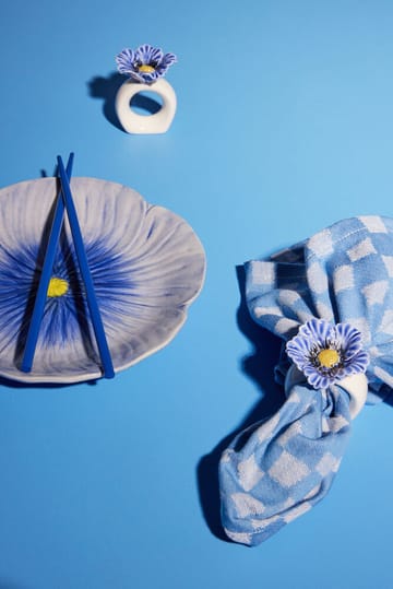 Porte-serviettes Poppy lot de 2 - Bleu - Byon