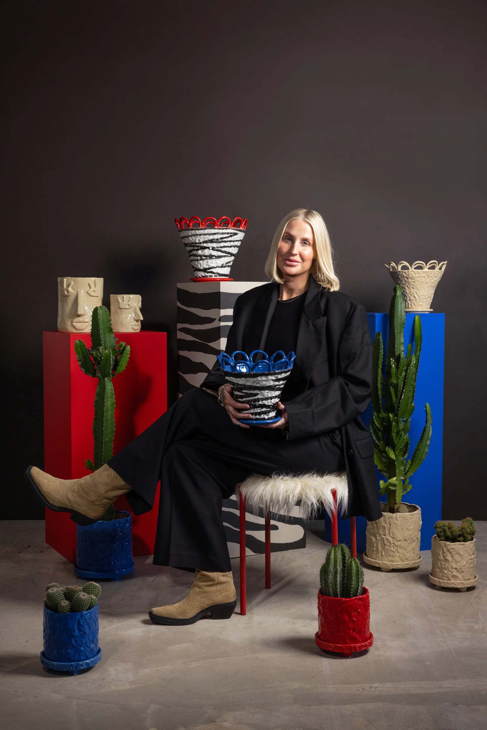 Pot Facy S 15,5x12x15 cm, Beige Byon