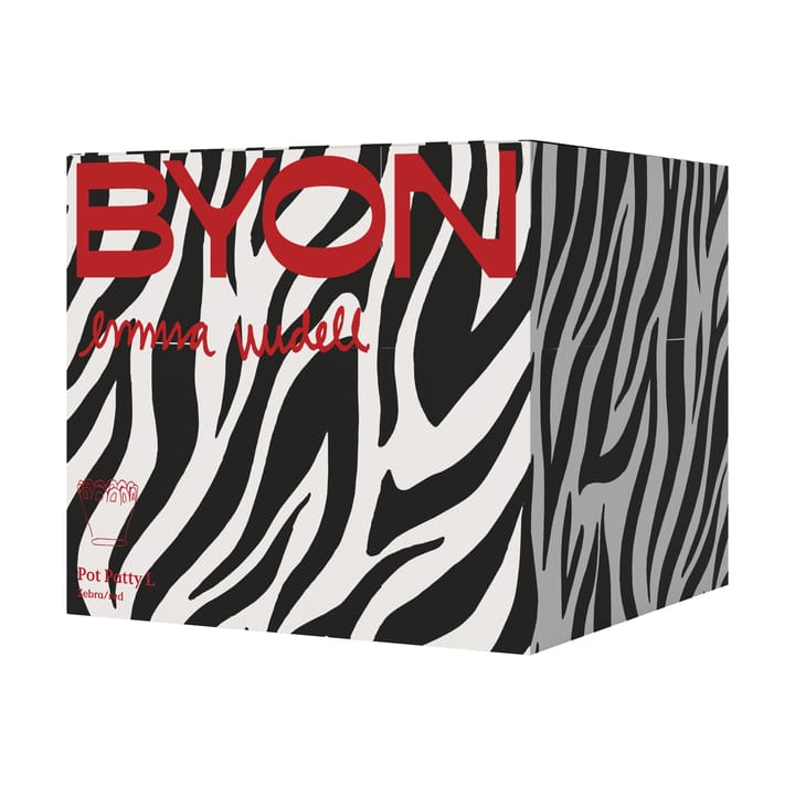Pot Patty L Ø30 cm, Zebra-rouge Byon