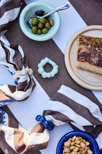 Rond de serviette Porto lot de 4 - Bleu - Byon