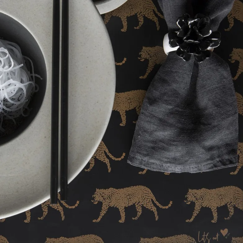 Rond de serviette Water Lily, White-black Byon