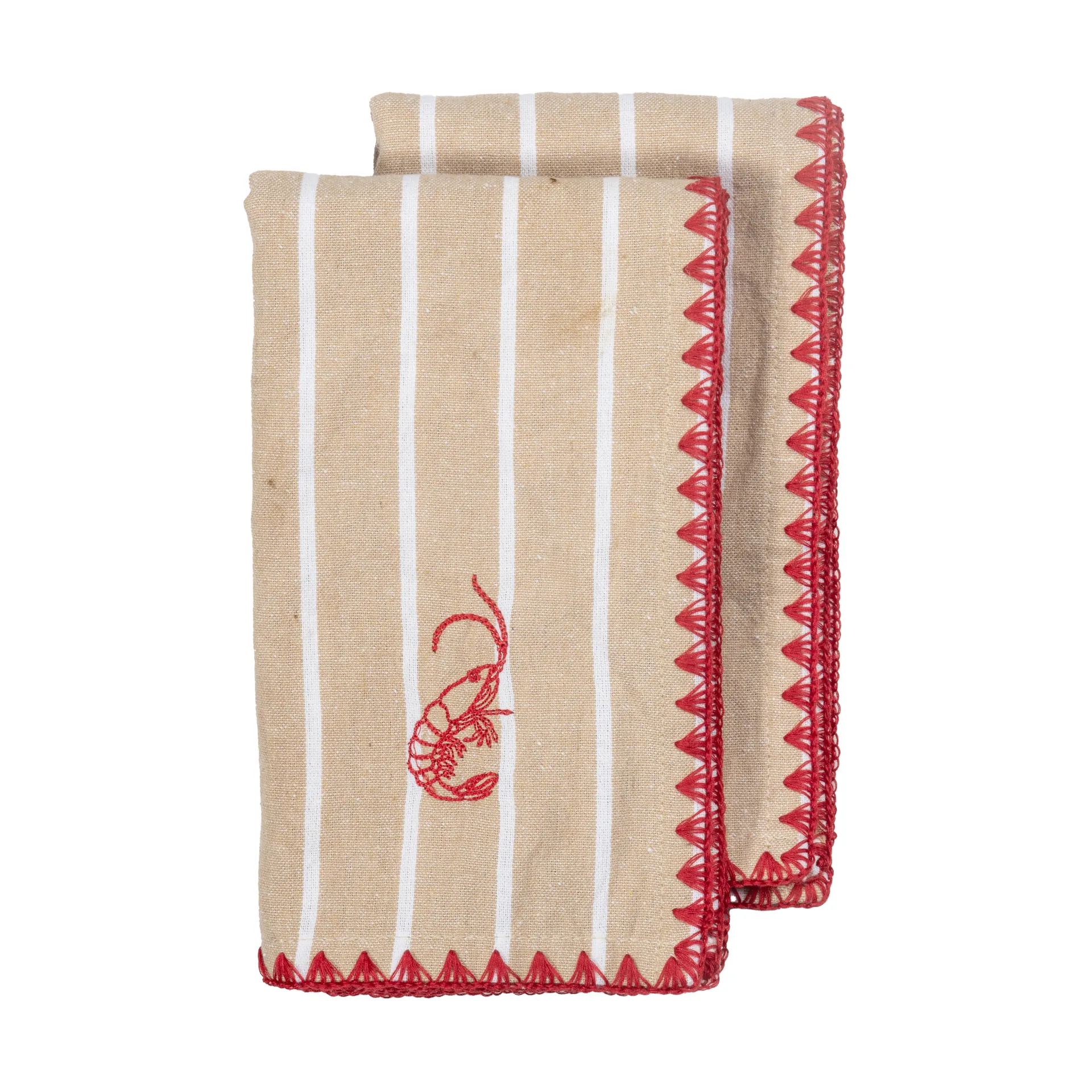 Serviette en tissu Bubba 45x45 cm lot de 2, Beige Byon