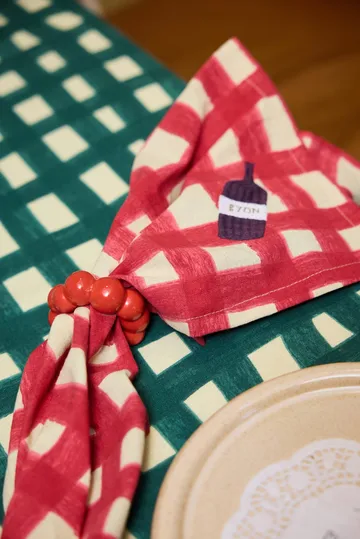 Serviettes de table Sera, lot de 2 - Rouge, 45x45 cm - Byon