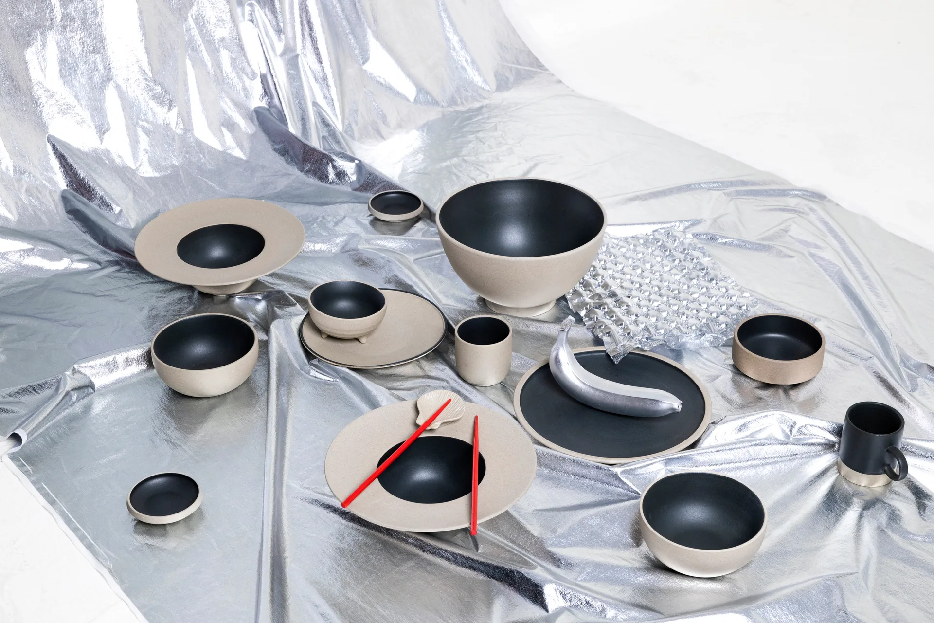 Support pour baguettes Fumiko lot de 4, Beige Byon