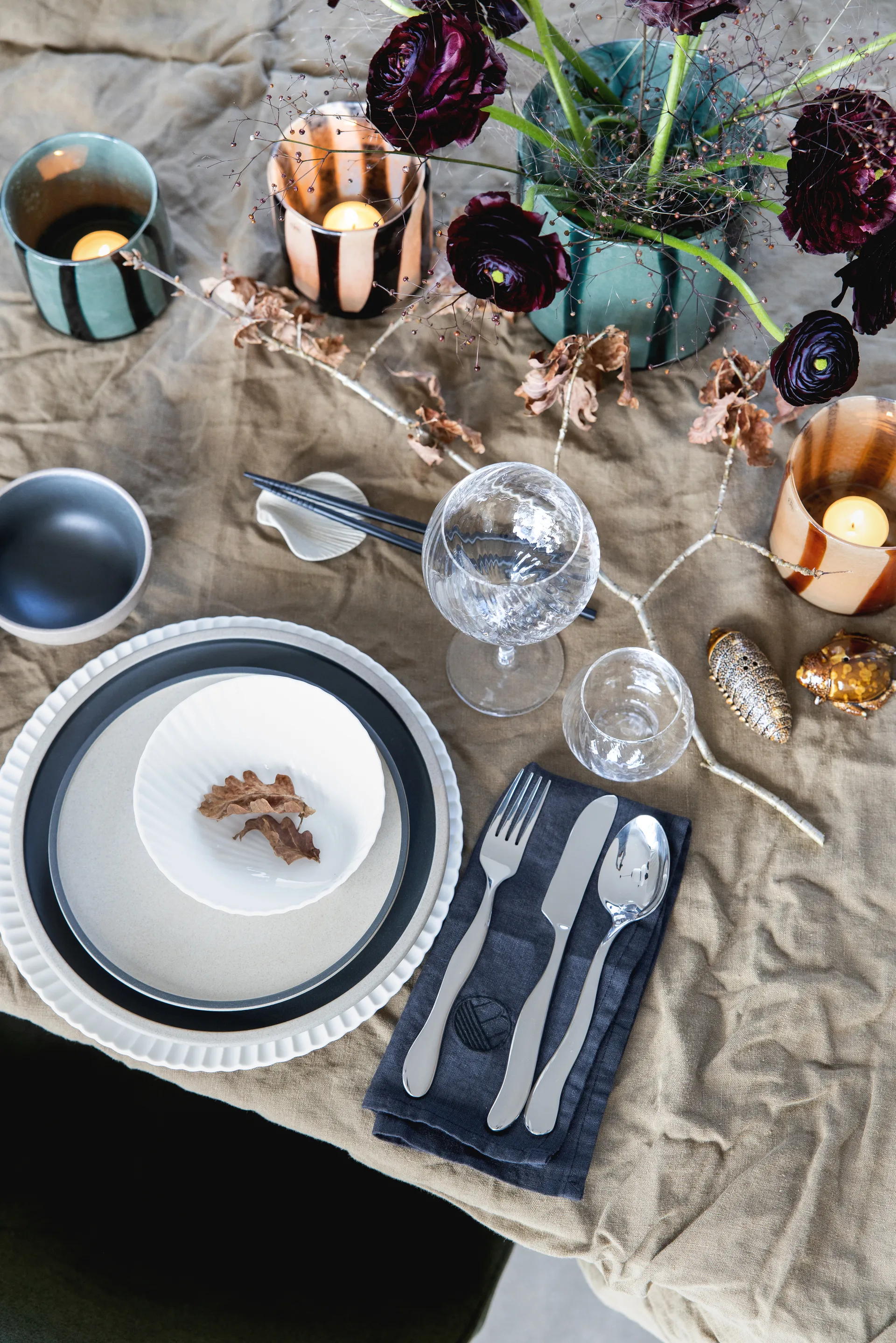 Support pour baguettes Fumiko lot de 4, Beige Byon