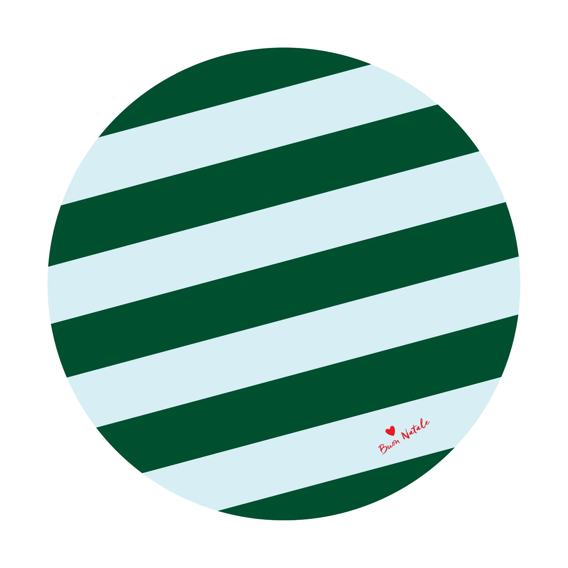 Tapis de sapin Love Ø100 cm, Vert-bleu clair Byon