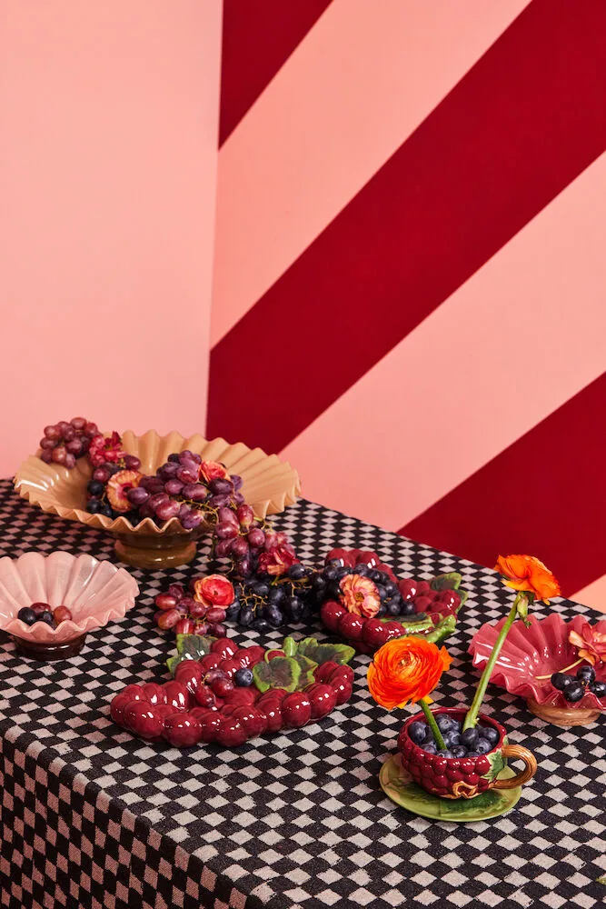 Tasse avec soucoupe Grape 26 cl, Violet Byon