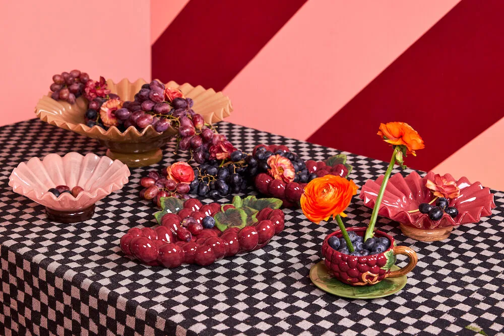 Tasse avec soucoupe Grape 26 cl, Violet Byon