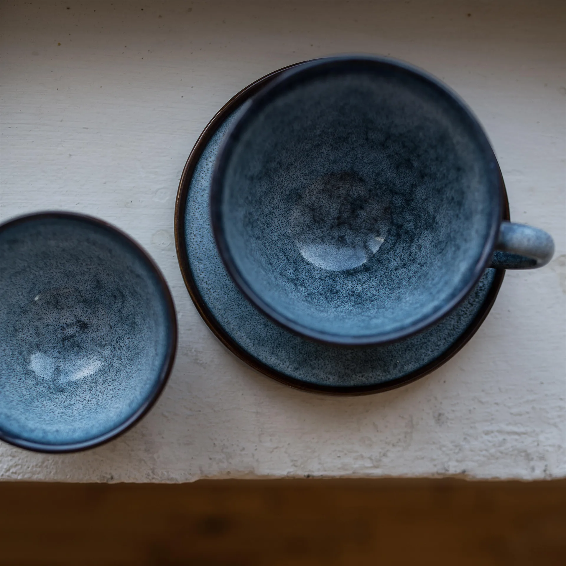 Tasse avec soucoupe Jade, bleu Byon