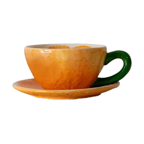 Tasse avec soucoupe Mandarie 25 cl, Orange Byon