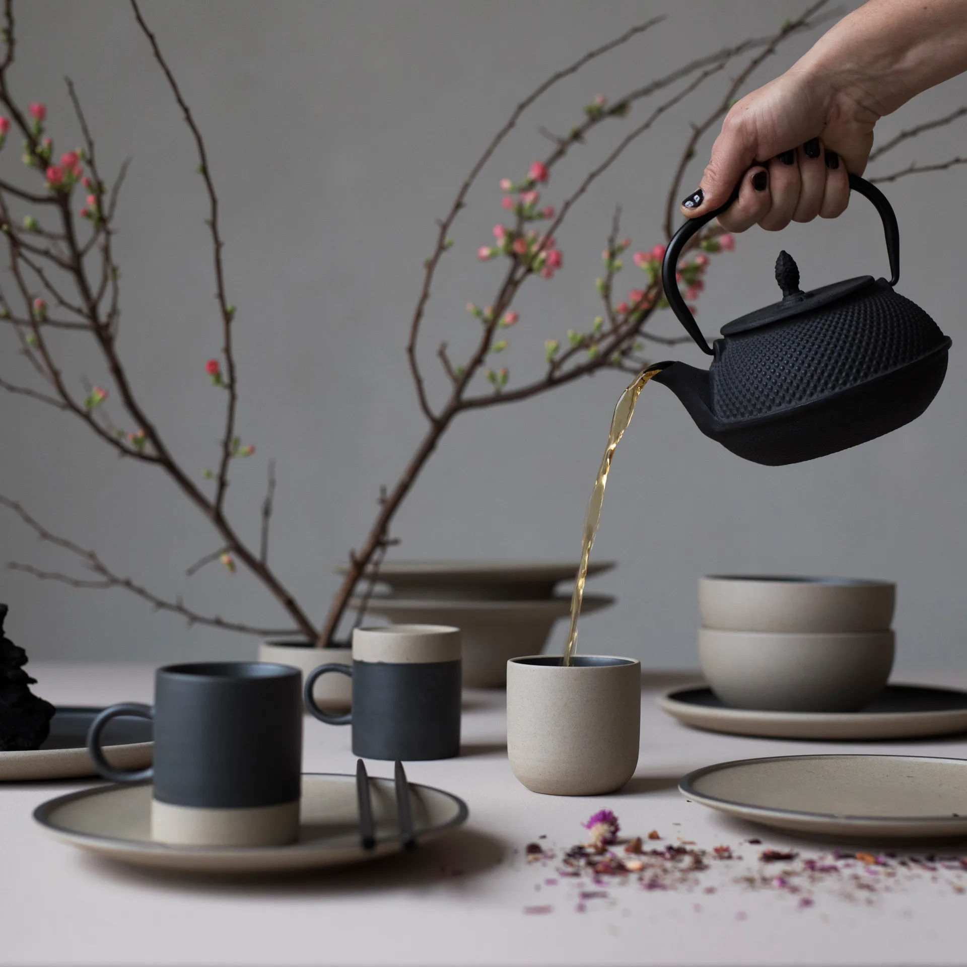 Tasse Fumiko, Beige-noir Byon
