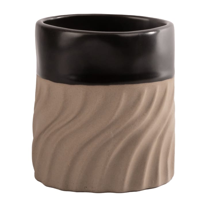 Tasse Swirl 24 cl - Noir-beige - Byon