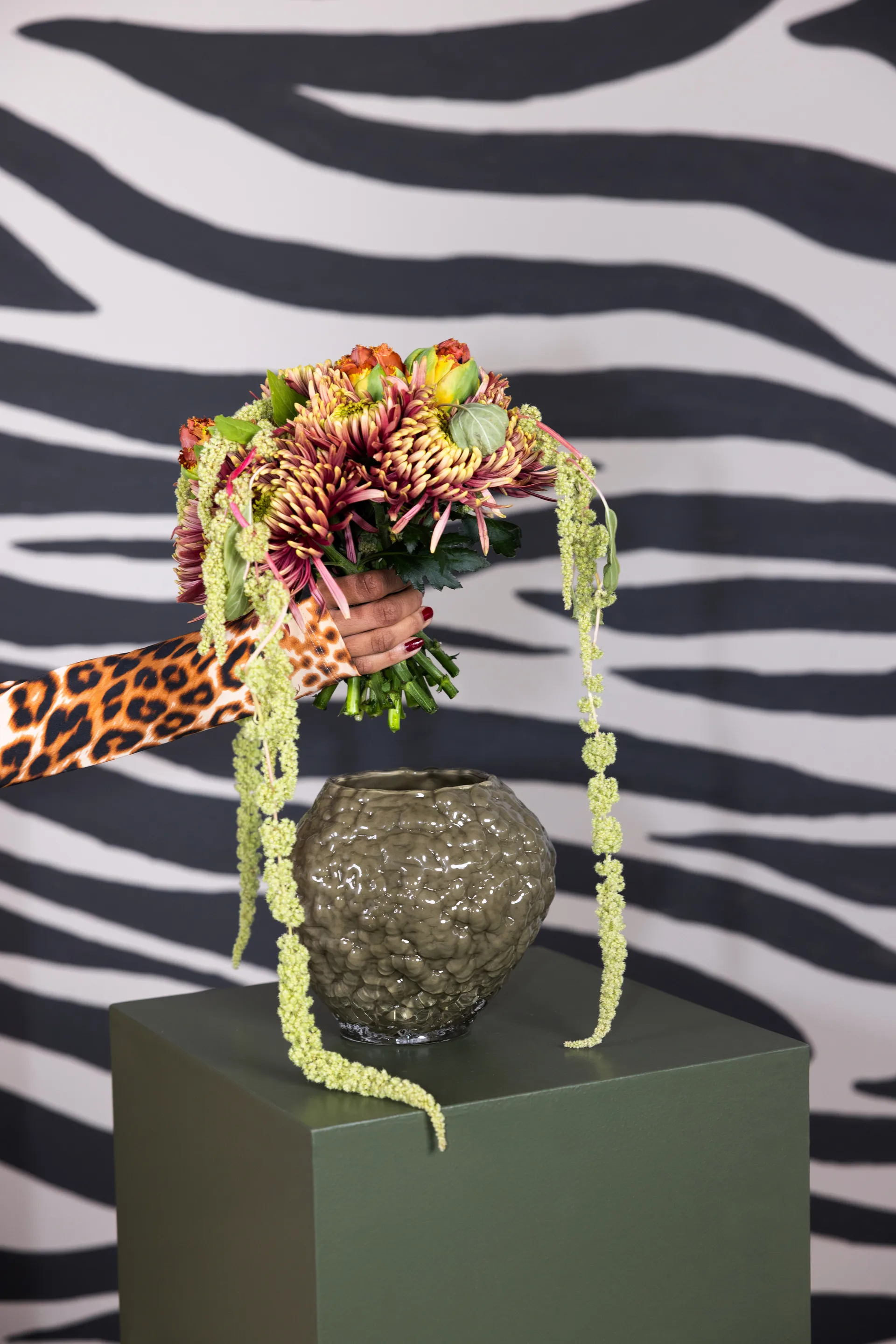 Vase Corallo XS 19x17x17,5 cm, Vert Byon