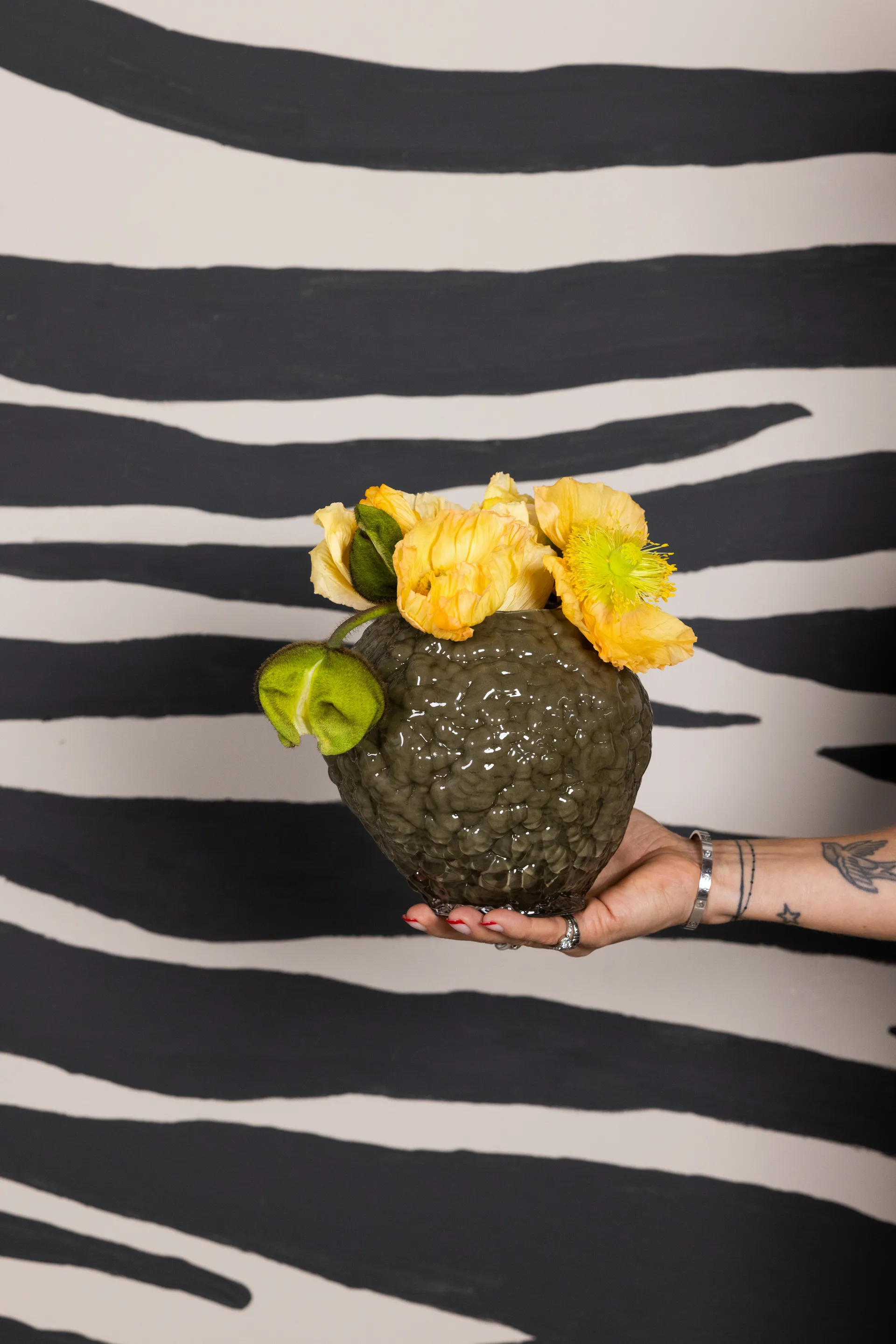 Vase Corallo XS 19x17x17,5 cm, Vert Byon