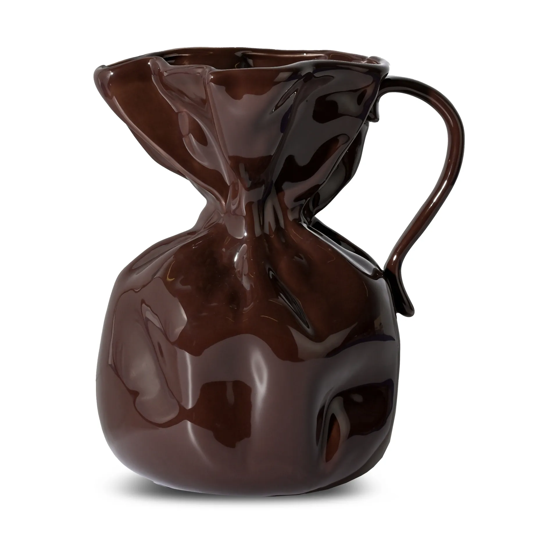 Vase Crumple, Marron Byon