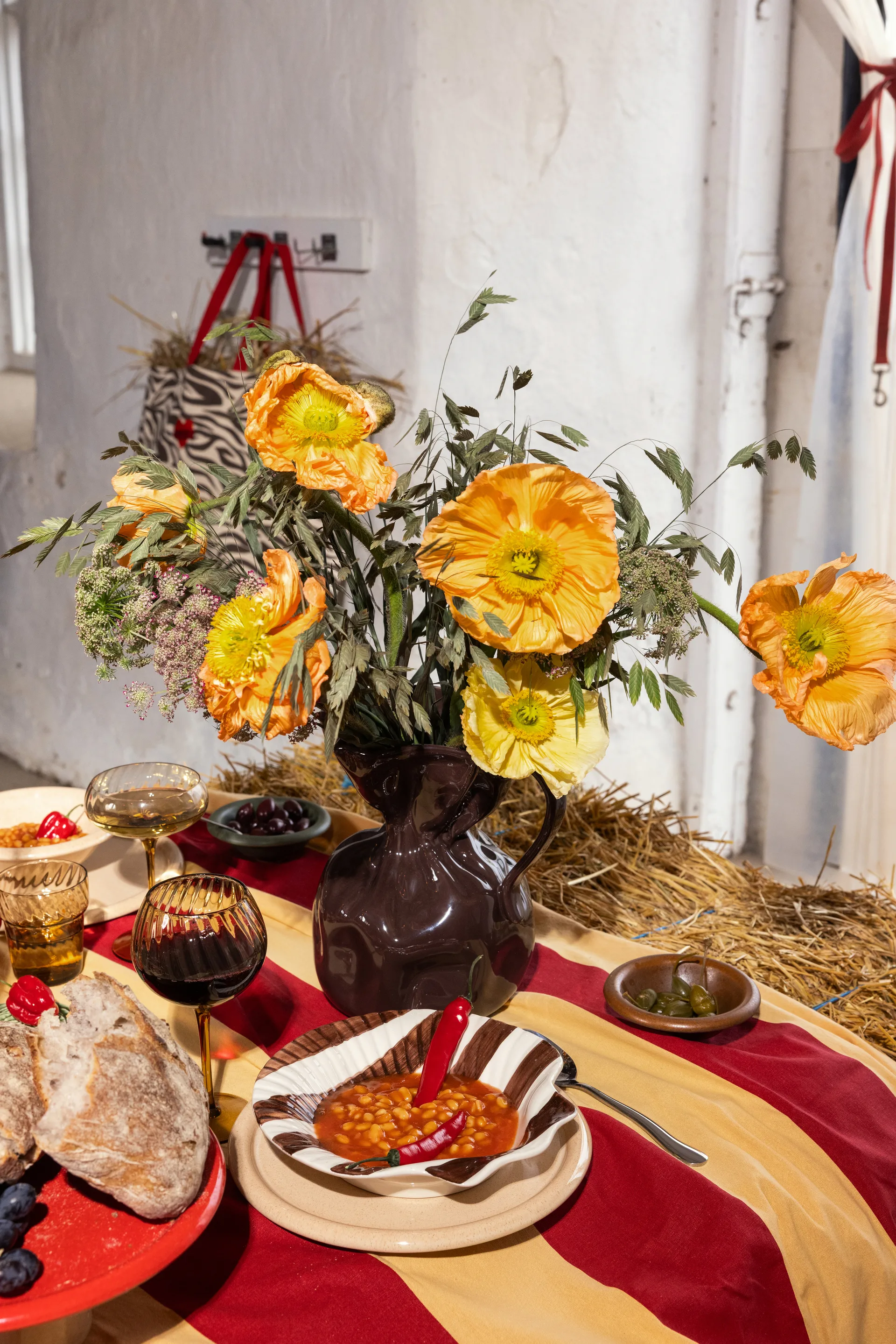 Vase Crumple, Marron Byon