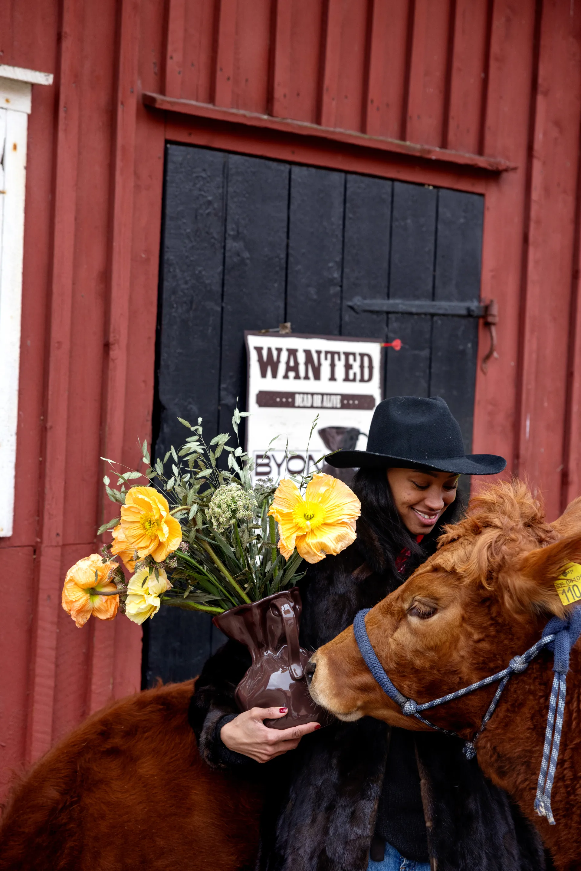 Vase Crumple, Marron Byon