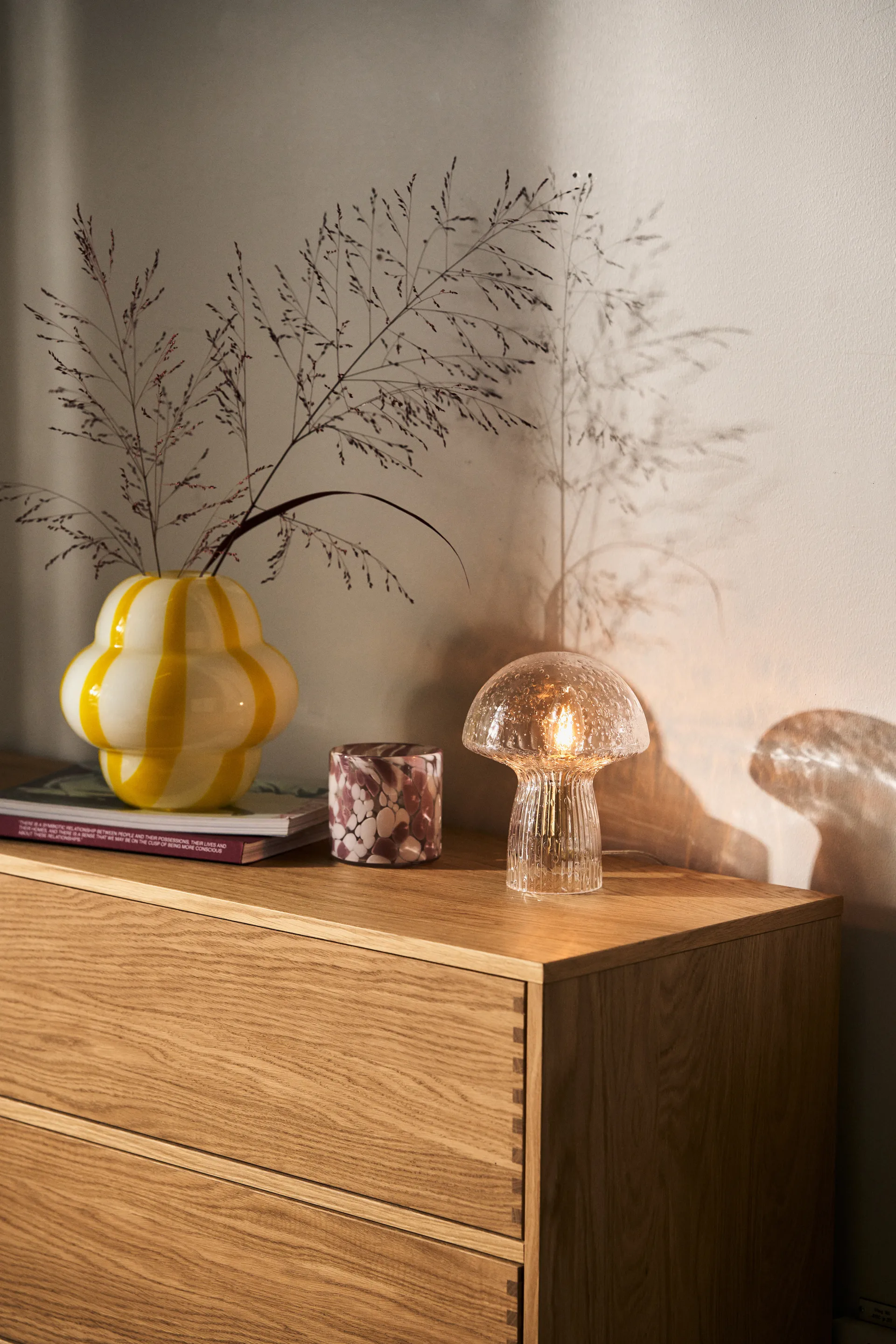 Vase Curlie 20 cm, Jaune Byon