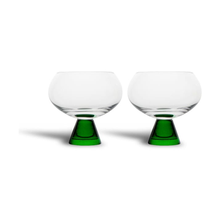 Verre Indy 24 cl, lot de 2 - Vert-transparent - Byon